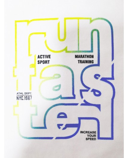 Футболка мужская белый_run faster