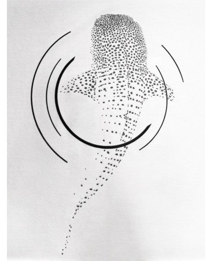 Футболка мужская белый_китовая акула