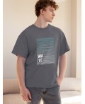 Футболка мужская серый_wave