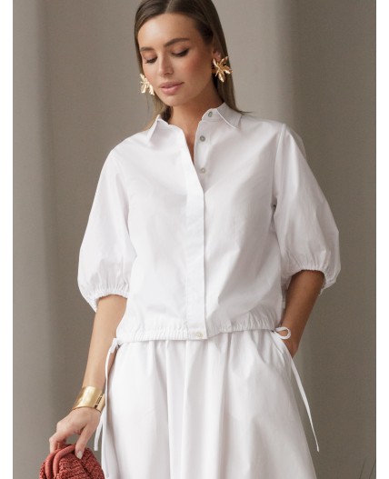 Блузка женская натуральный белый