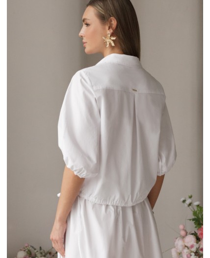 Блузка женская натуральный белый