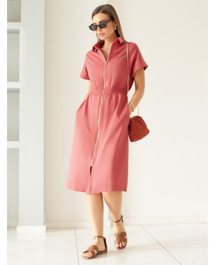 Платье женское терракота