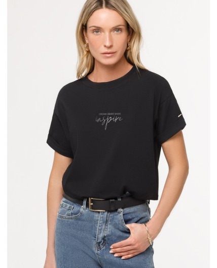 Футболка женская черный_inspire