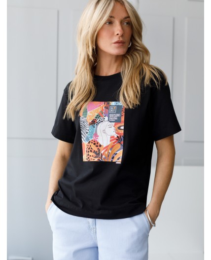 Футболка женская черный_art_poster