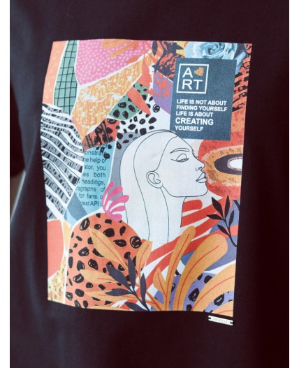 Футболка женская черный_art_poster