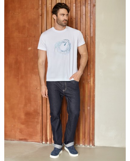 Футболка мужская белый_ocean