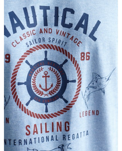 Футболка мужская голубой меланж_regatta