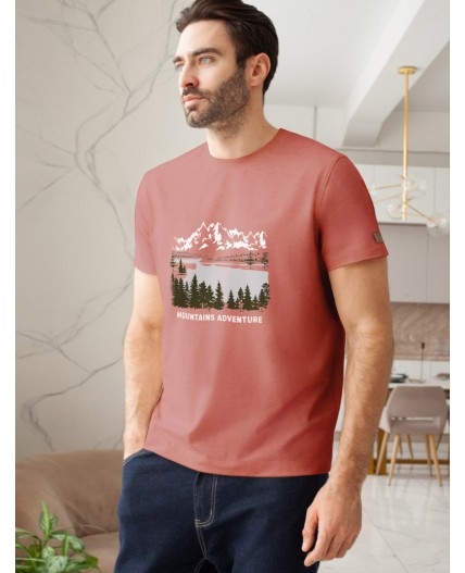 Футболка мужская кирпичный_mountains adventure