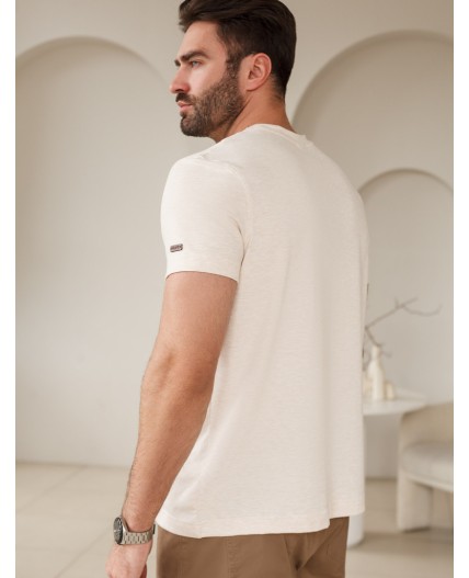 Футболка мужская овсяный меланж_горы