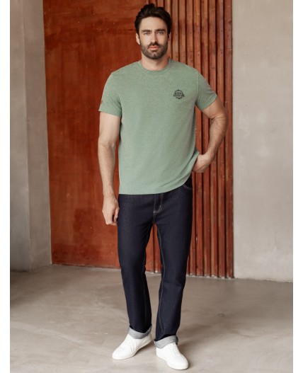 Футболка мужская св.оливковый меланж_adventure