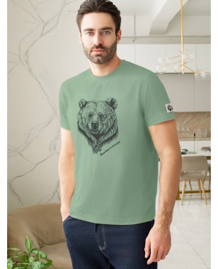 Футболка мужская св.оливковый_медведь