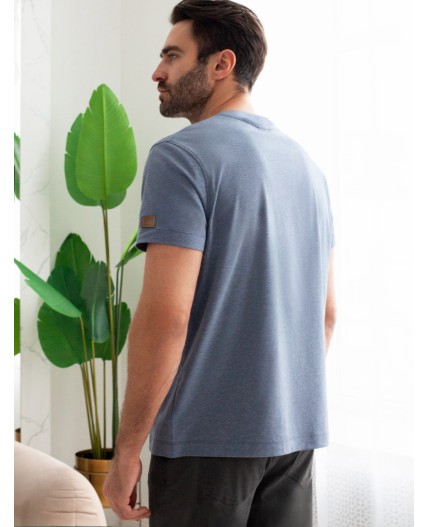 Футболка мужская синий меланж_mountains adventure