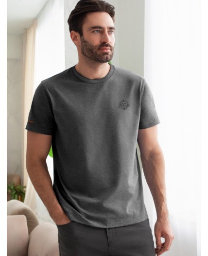 Футболка мужская т.серый меланж_adventure