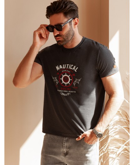 Футболка мужская т.серый меланж_regatta