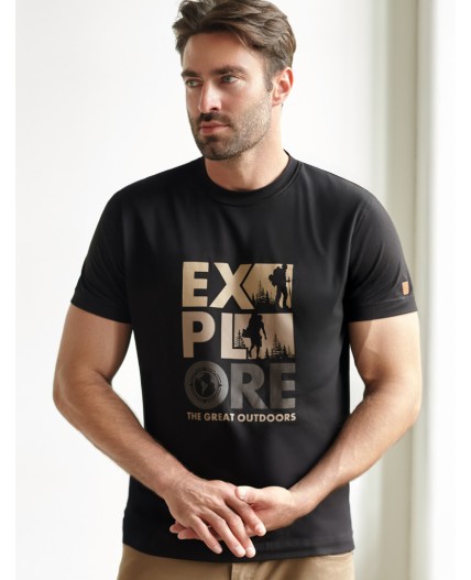 Футболка мужская черный_explore