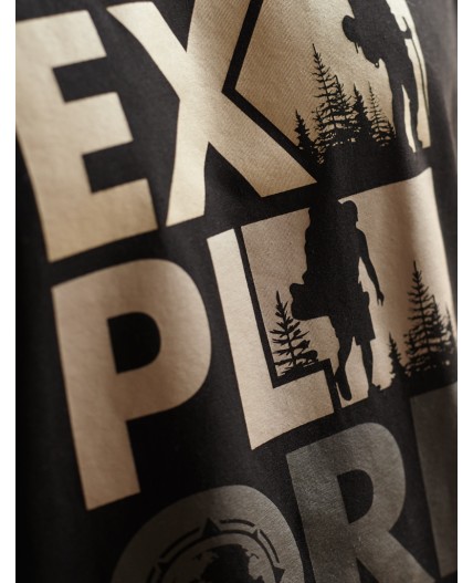 Футболка мужская черный_explore