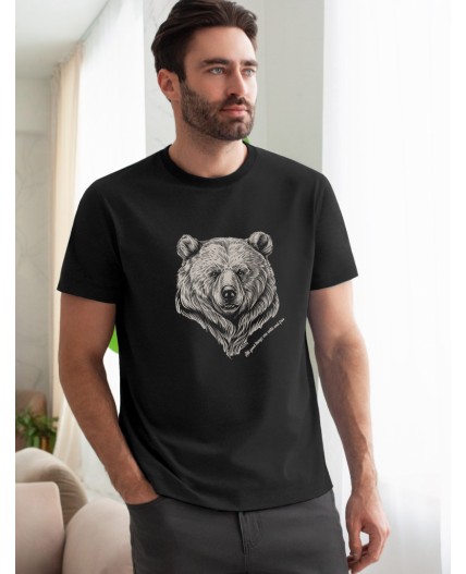 Футболка мужская черный_медведь
