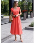Платье женское коралловый