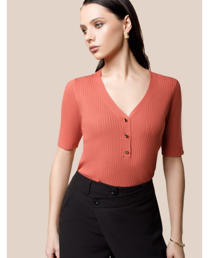 Джемпер женский терракотовый