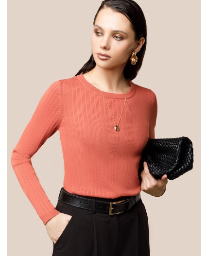 Джемпер женский терракотовый