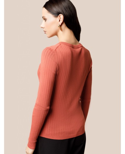 Джемпер женский терракотовый