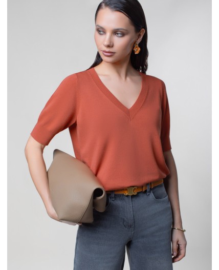 Джемпер женский терракотовый