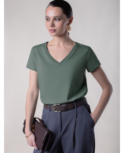 Футболка женская оливковый