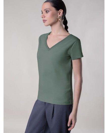 Футболка женская оливковый