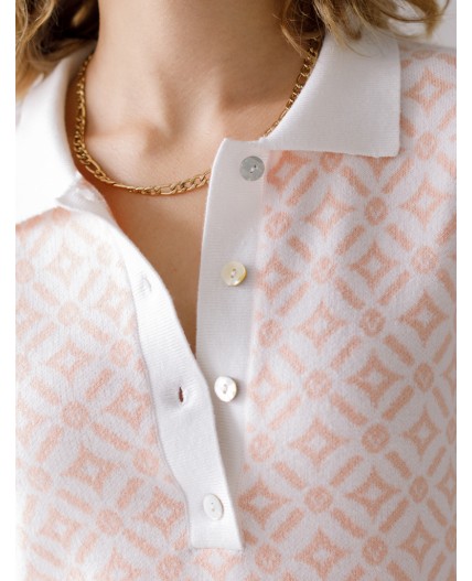 Платье вязаное женское пудровый