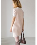 Платье вязаное женское пудровый