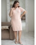Платье вязаное женское пудровый
