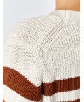 Джемпер женский белый_кофейный