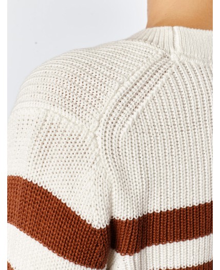 Джемпер женский белый_кофейный