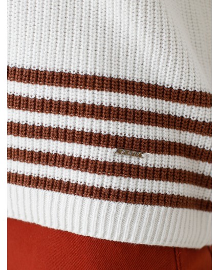 Джемпер женский белый_кофейный