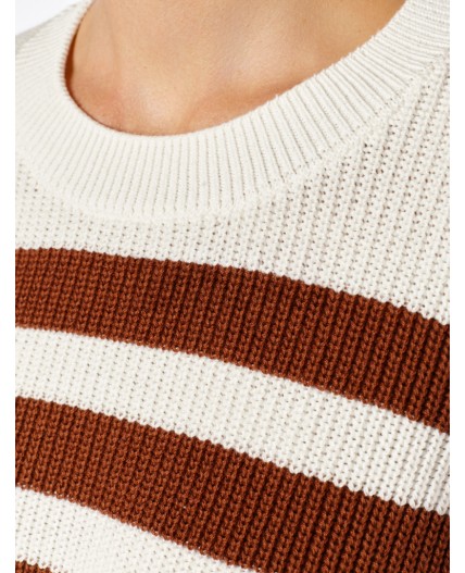 Джемпер женский белый_кофейный