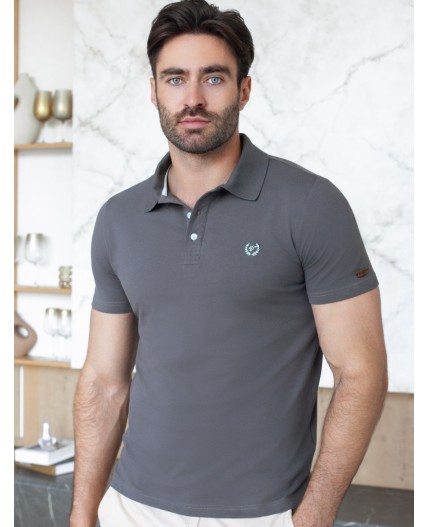 Футболка мужская т.серый однотонный