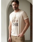 Футболка мужская бежевый_explore