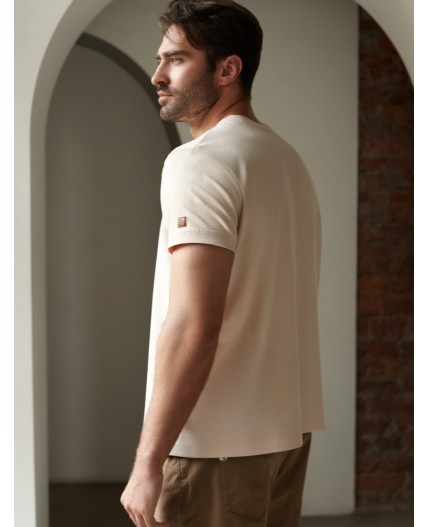 Футболка мужская бежевый_explore