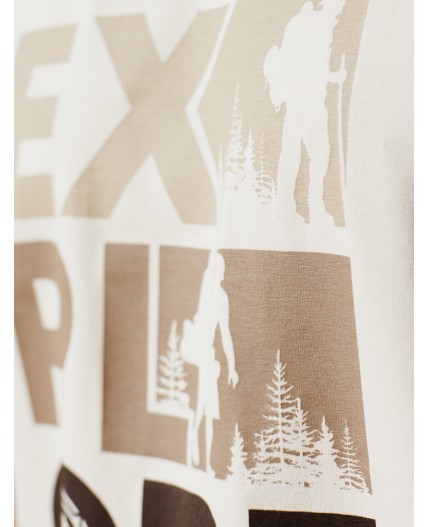 Футболка мужская бежевый_explore