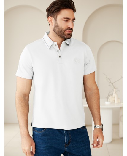 Футболка мужская белый с полосой