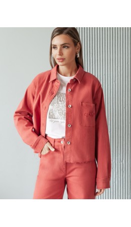 Жакет женский темно-коралловый
