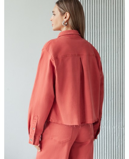 Жакет женский темно-коралловый