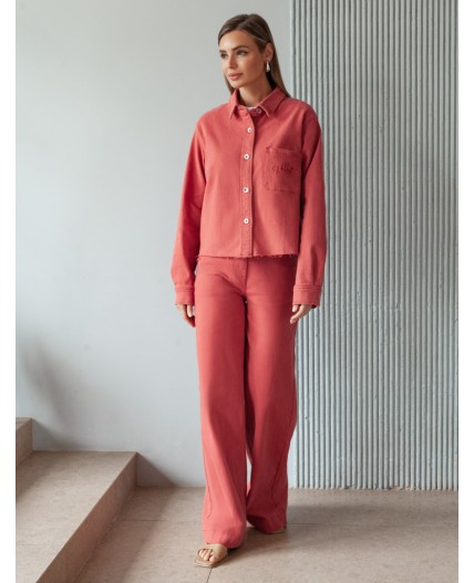 Жакет женский темно-коралловый