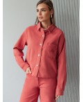 Жакет женский темно-коралловый