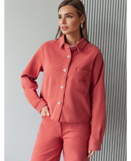 Жакет женский темно-коралловый