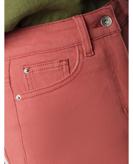 Джинсы женские темно-коралловый