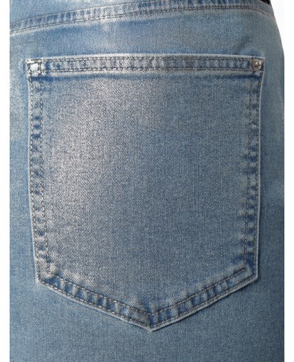 Юбка женская голубой-серебряный