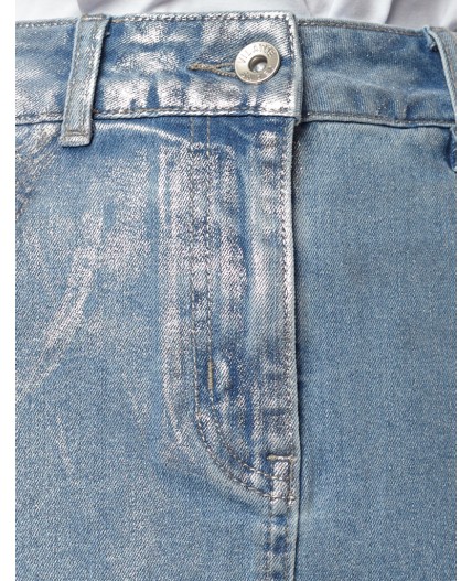 Юбка женская голубой-серебряный