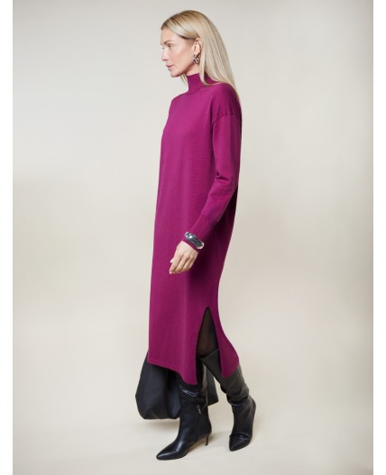 Платье вязаное женское пурпурный