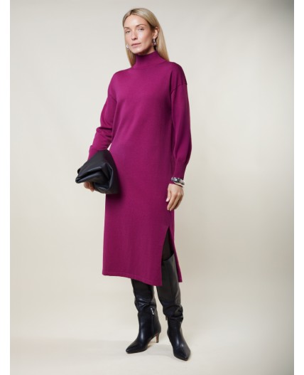 Платье вязаное женское пурпурный